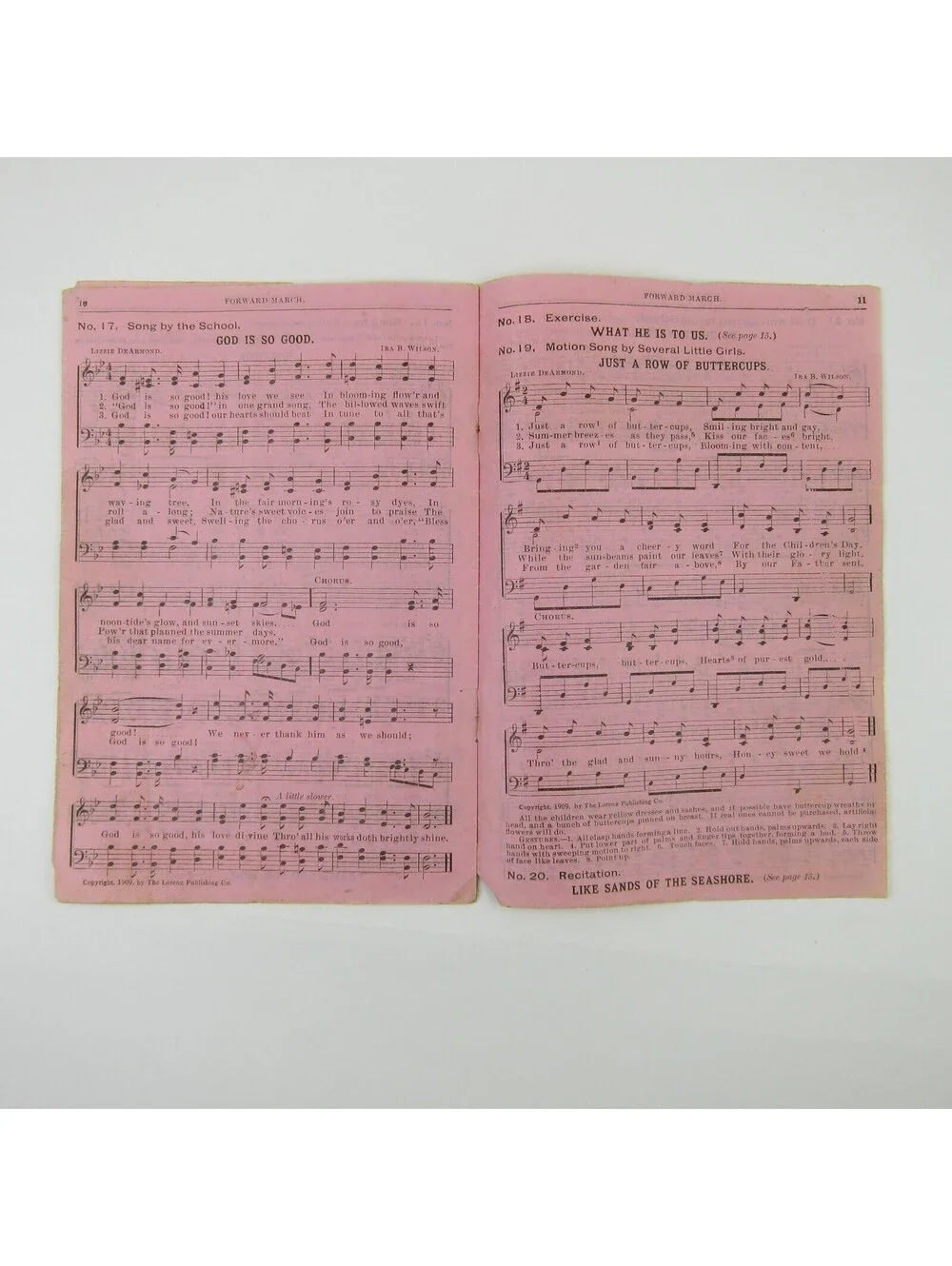 Sheet Music Rally Day Sampler Lorenz Publishing Co Dayton Ohio Antique 1909 RARE